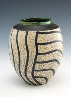 Jill Getzan Raku Vase